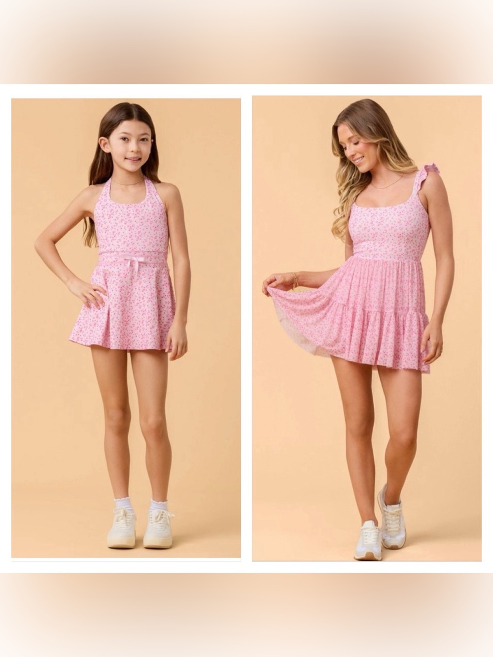 Blogilates Mommy & Me Game Set Match
Dress Set Two Pink Floral Print Ballerina